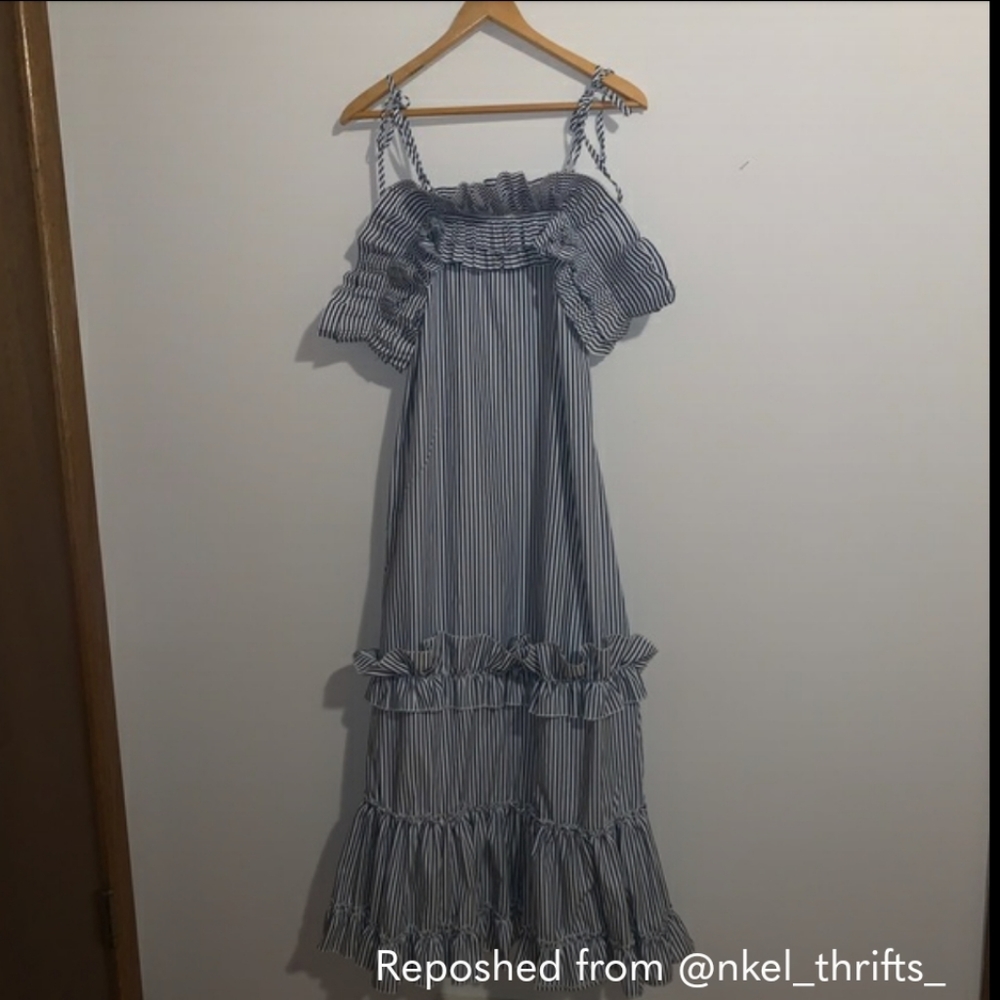 Lulu's striped ruffle midi dress - Picture 5 of 7